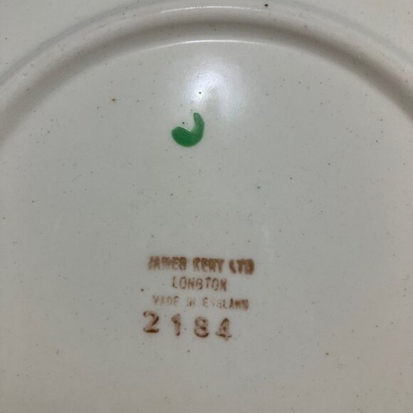 Vintage Raised Florals Hand painted James Kent 8.5" Plate Longton England #2184 - Picture 2 of 4